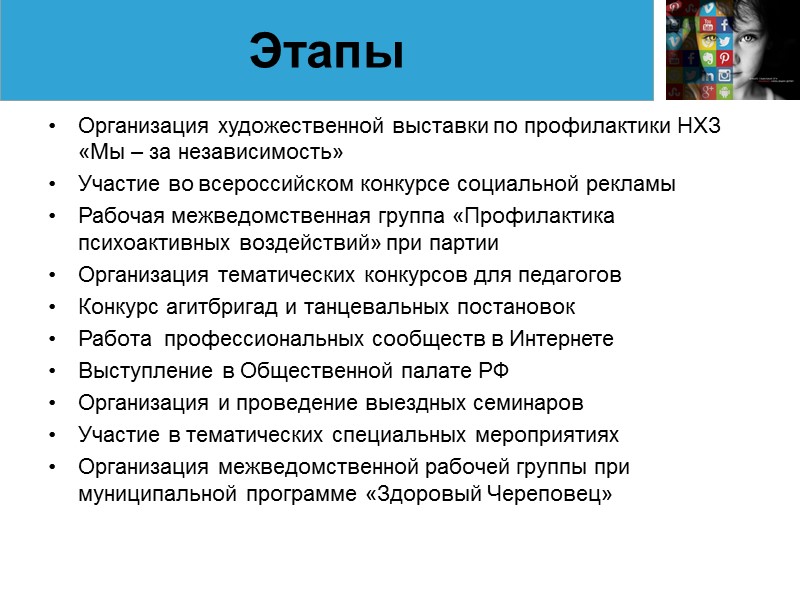 Организация художественной выставки по профилактики НХЗ «Мы – за независимость» Участие во всероссийском конкурсе